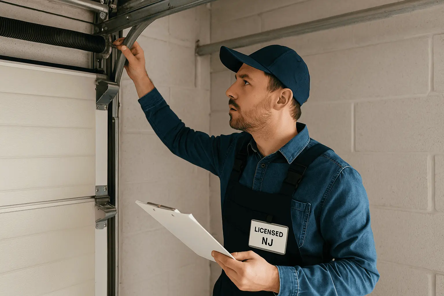 garage door inspection NJ by licensed technician